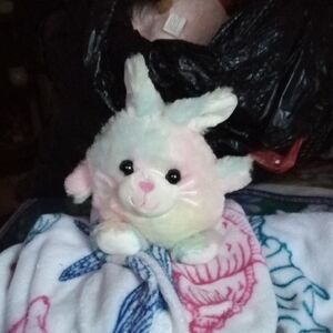 Plush Bunny Toy for Small Pets - Pastel